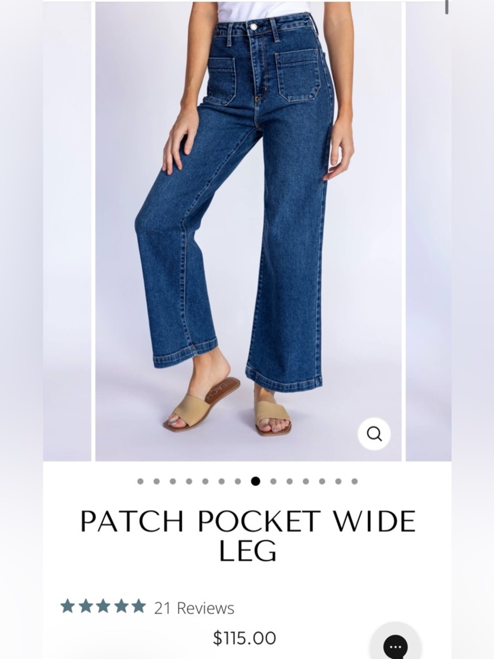 Just Black Denim Women’s Wide-Leg Dark Blue Jeans